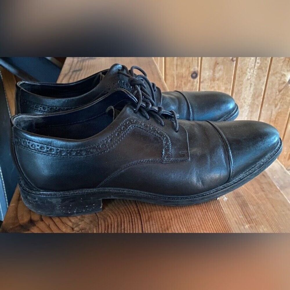 Cole Haan Shoes Men’s 9 1/2M Black Leather Oxford Tie Up Dress